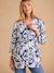 Blouse à fleurs grossesse et allaitement bleu roi - vertbaudet enfant 