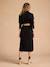 Long Linen-Effect Cotton Shirt Dress For Pregnancy & Nursing, ENVIE DE FRAISE black+striped blue - vertbaudet enfant 