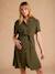 Maternity & Nursing Shirt Dress, ENVIE DE FRAISE khaki - vertbaudet enfant 