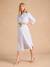Long Linen-Effect Cotton Shirt Dress For Pregnancy & Nursing, ENVIE DE FRAISE black+striped blue - vertbaudet enfant 