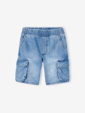 Bermuda en jean garçon battle - vertbaudet enfant Garçon-Bermuda en jean garçon battle