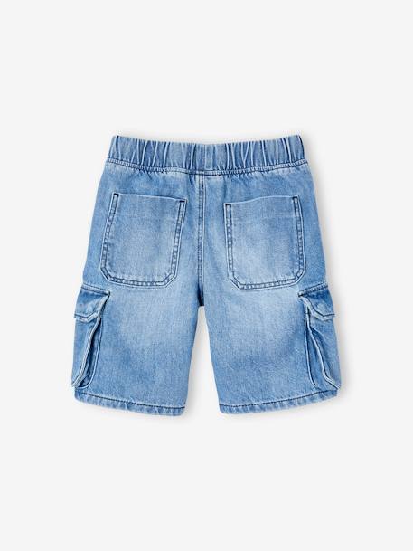Bermuda en jean garçon battle double stone - vertbaudet enfant 