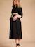 Long Linen-Effect Cotton Shirt Dress For Pregnancy & Nursing, ENVIE DE FRAISE black+striped blue - vertbaudet enfant 