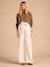 Wide-Leg Trousers in Lightweight Linen Blend for Maternity by ENVIE DE FRAISE beige - vertbaudet enfant 