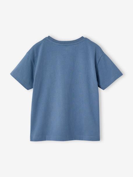 T-shirt with dinosaur motif for boys denim blue+marl white - vertbaudet enfant 