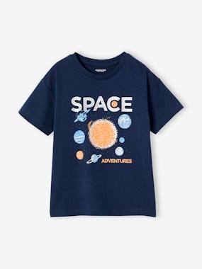 T-Shirt garçon motif brillant space - vertbaudet enfant Garçon-T-shirt, polo, sous-pull-T-shirt-T-Shirt garçon motif brillant space