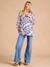 Blouse à fleurs grossesse et allaitement bleu roi - vertbaudet enfant 
