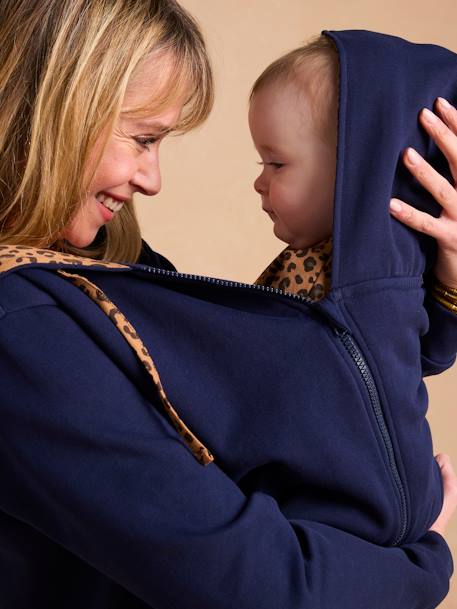 Adaptive Zipped Jacket with Kangaroo Panel by ENVIE DE FRAISE navy blue - vertbaudet enfant 