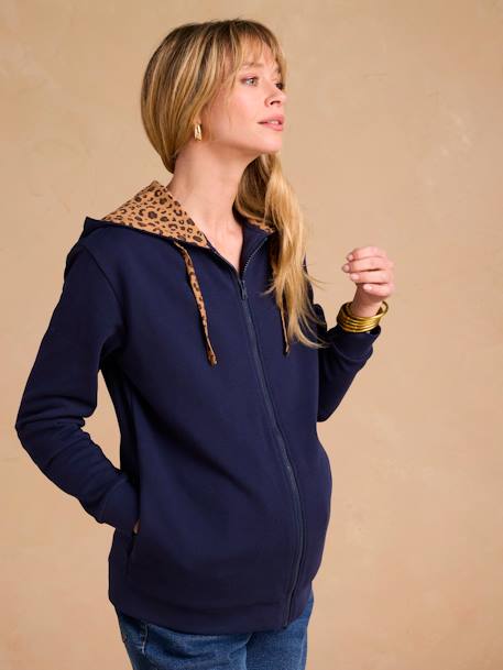 Adaptive Zipped Jacket with Kangaroo Panel by ENVIE DE FRAISE navy blue - vertbaudet enfant 