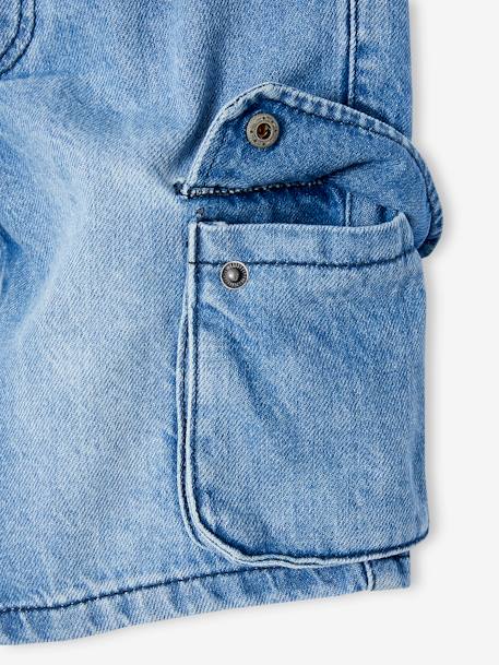 Bermuda en jean garçon battle double stone - vertbaudet enfant 