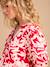 Robe courte de grossesse motifs fleurs kaki+rouge - vertbaudet enfant 