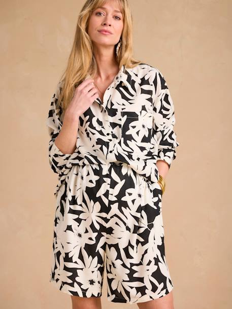 Printed Shorts & Shirt Combo for Maternity, ENVIE DE FRAISE anthracite - vertbaudet enfant 