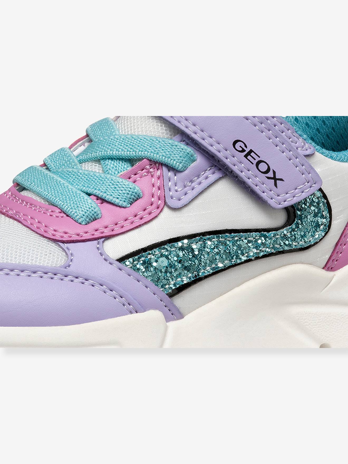 Baskets Geox J Loftus Girl A - Marron Clair/Argent - Taille 35 EU - Confort & Respirabilité