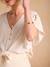 Linen Blouse for Maternity & Nursing by ENVIE DE FRAISE beige+khaki - vertbaudet enfant 