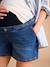 Short en jean grossesse avec tresse fantaisie bandeau amovible double stone - vertbaudet enfant 