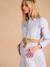 Long Linen-Effect Cotton Shirt Dress For Pregnancy & Nursing, ENVIE DE FRAISE black+striped blue - vertbaudet enfant 