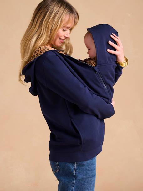 Adaptive Zipped Jacket with Kangaroo Panel by ENVIE DE FRAISE navy blue - vertbaudet enfant 