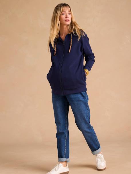 Adaptive Zipped Jacket with Kangaroo Panel by ENVIE DE FRAISE navy blue - vertbaudet enfant 