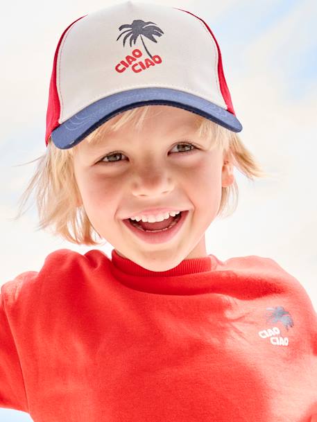 Casquette Garçon Print Devant rouge - vertbaudet enfant 
