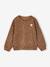 Sweat fille léopard coeur doré capsule famille beige+gris foncé - vertbaudet enfant 