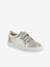 Leather Hook-&-Loop Trainers for Children, Designed for Autonomy gold+printed beige - vertbaudet enfant 
