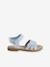 Glittery Hook-and-Loop Sandals for Girls printed white+set blue - vertbaudet enfant 
