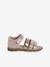 Leather Sandals with Closed Heel for Children, Designed for Autonomy set brown+set pink - vertbaudet enfant 
