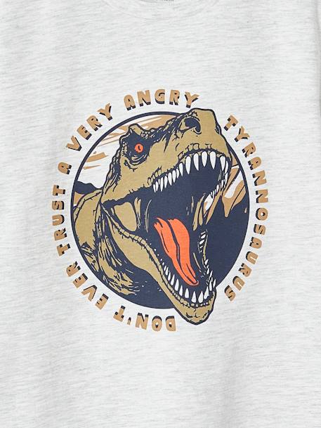 T-shirt with dinosaur motif for boys denim blue+marl white - vertbaudet enfant 