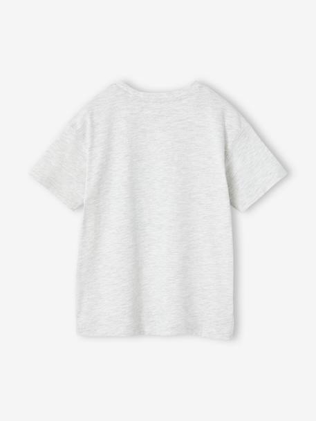 T-shirt with dinosaur motif for boys denim blue+marl white - vertbaudet enfant 