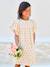 Robe fille en gaze de coton imprimée beige+beige imprimé+rose+rose pâle+vanille - vertbaudet enfant 