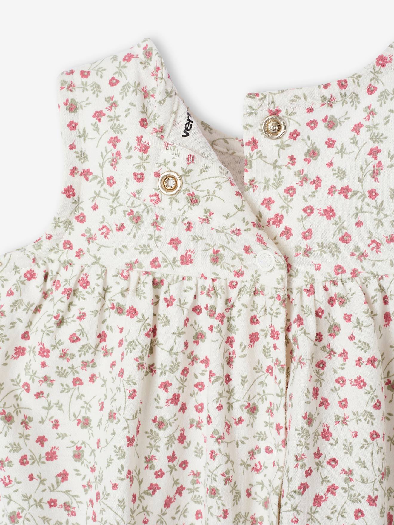 Bloomer Naissance Bébé Imprimé Petites Fleurs écru - Taille 12 Mois (74 Cm), 100% Coton, élastiqué - 3