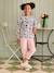 Floral print frill blouse for girls ecru+navy blue+printed white - vertbaudet enfant 