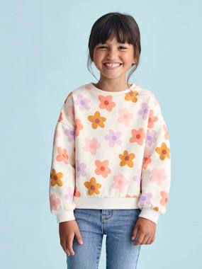 Sweat fille motifs fantaisie - vertbaudet enfant Fille-Pull, gilet, sweat-Sweat-Sweat fille motifs fantaisie
