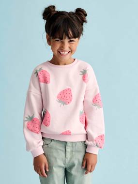 Sweat fille motifs fantaisie - vertbaudet enfant Fille-Pull, gilet, sweat-Sweat-Sweat fille motifs fantaisie