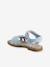Glittery Hook-and-Loop Sandals for Girls printed white+set blue - vertbaudet enfant 