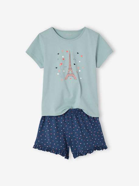 Lot de 2 pyjashorts fille marine - vertbaudet enfant 