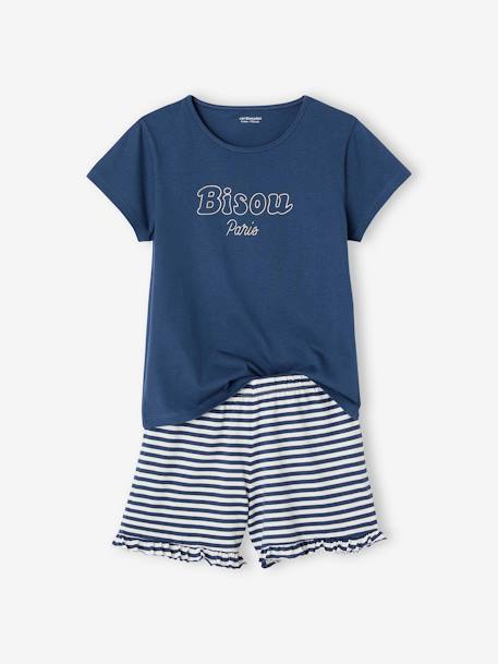 Lot de 2 pyjashorts fille marine - vertbaudet enfant 