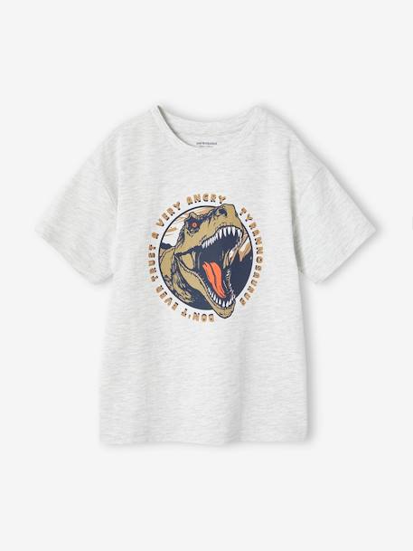 T-shirt with dinosaur motif for boys denim blue+marl white - vertbaudet enfant 