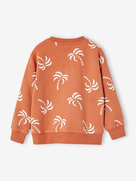 Boys' printed sweatshirt tomato red - vertbaudet enfant 