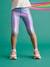 Girls' iridescent cycling shorts and t-shirt set lilac - vertbaudet enfant 