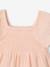 Smocked Dress in Cotton Gauze for Babies rosy apricot+sweet pink - vertbaudet enfant 