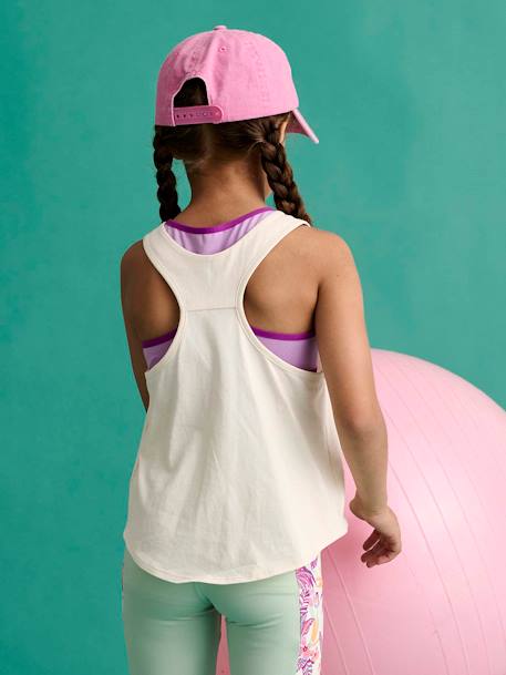 Pack of Tops + Sports Bra for Girls ecru - vertbaudet enfant 