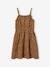 Cotton Gauze Strappy Dress for Girls beige+coral+emerald green - vertbaudet enfant 