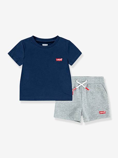 Set of LEVI'S® Batwing T-shirt + short navy blue+white - vertbaudet enfant 