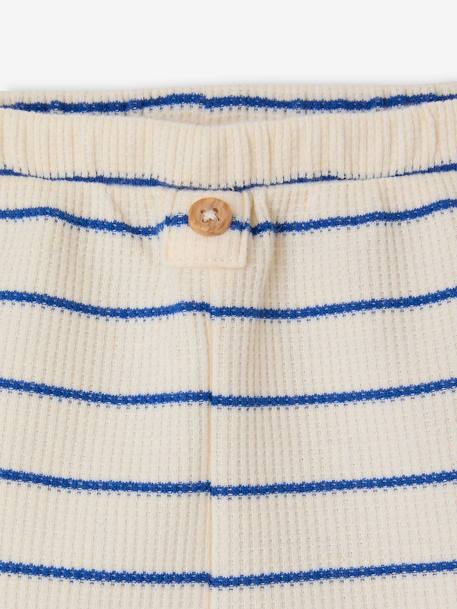 Ensemble naissance nid d'abeille tee-shirt et short écru - vertbaudet enfant 