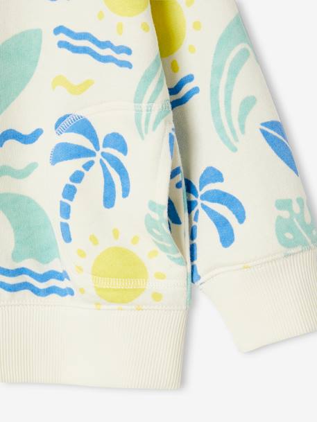 Surf Print Zip-Up Hoodie for Boys printed white - vertbaudet enfant 