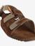 Leather Hook-&-Loop Sandals for Children, Designed for Autonomy camel - vertbaudet enfant 