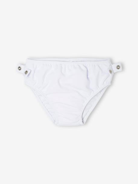 UV-Protection Swimsuit with Integrated Nappy, for Baby Girls coral - vertbaudet enfant 