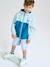 Blouson garçon coupe-vent colorblock bleu moyen+kaki+vert d'eau - vertbaudet enfant 