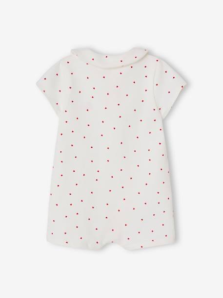 Floral Jumpsuit for Newborns ecru+printed white - vertbaudet enfant 